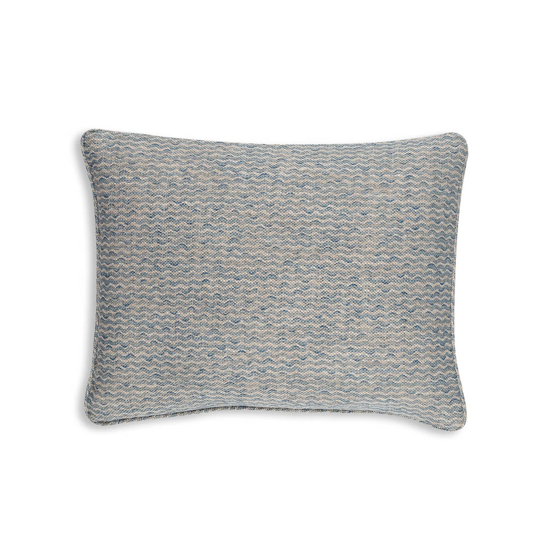 Oblong Cushion in Light Blue Popple