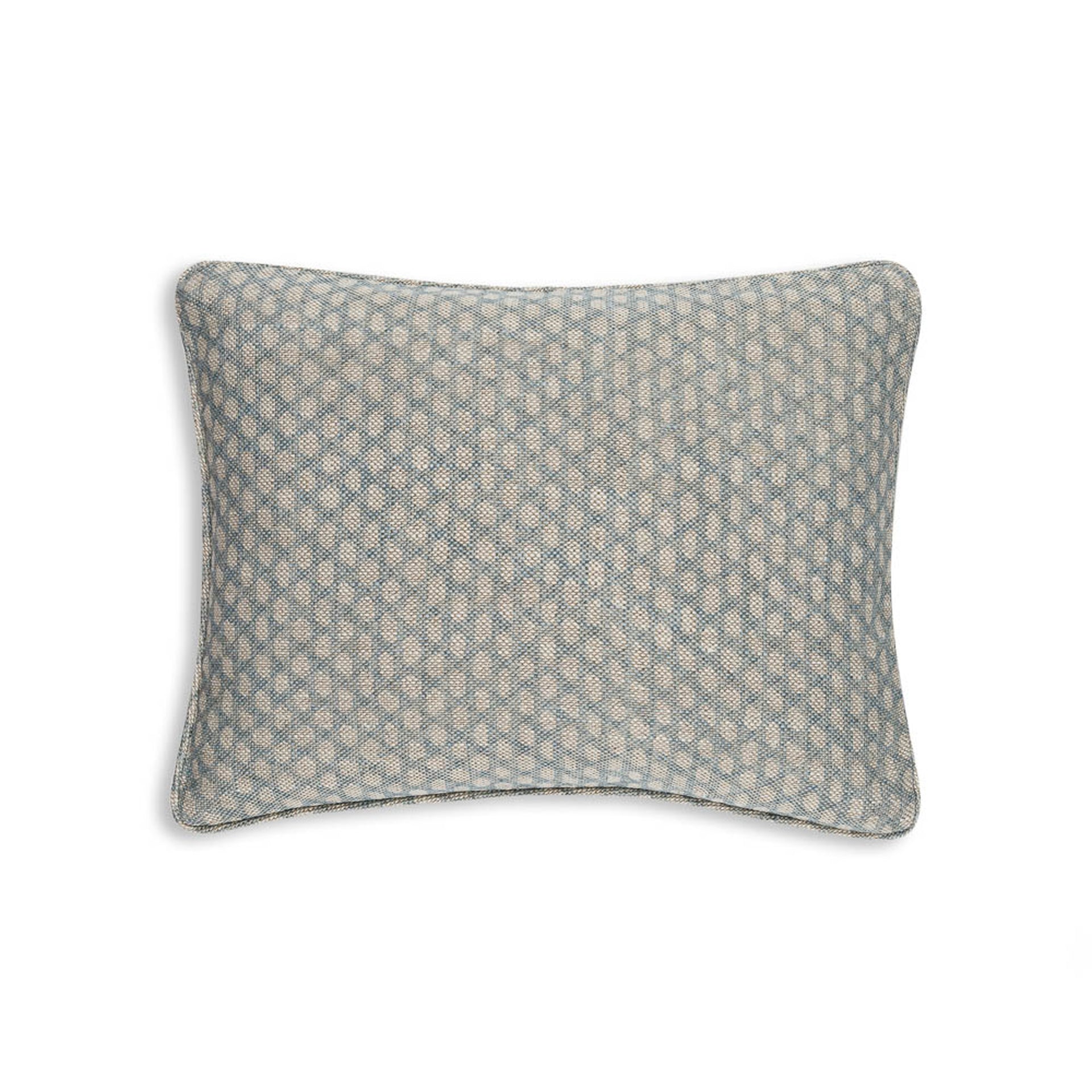 Oblong Cushion in Light Blue Wicker