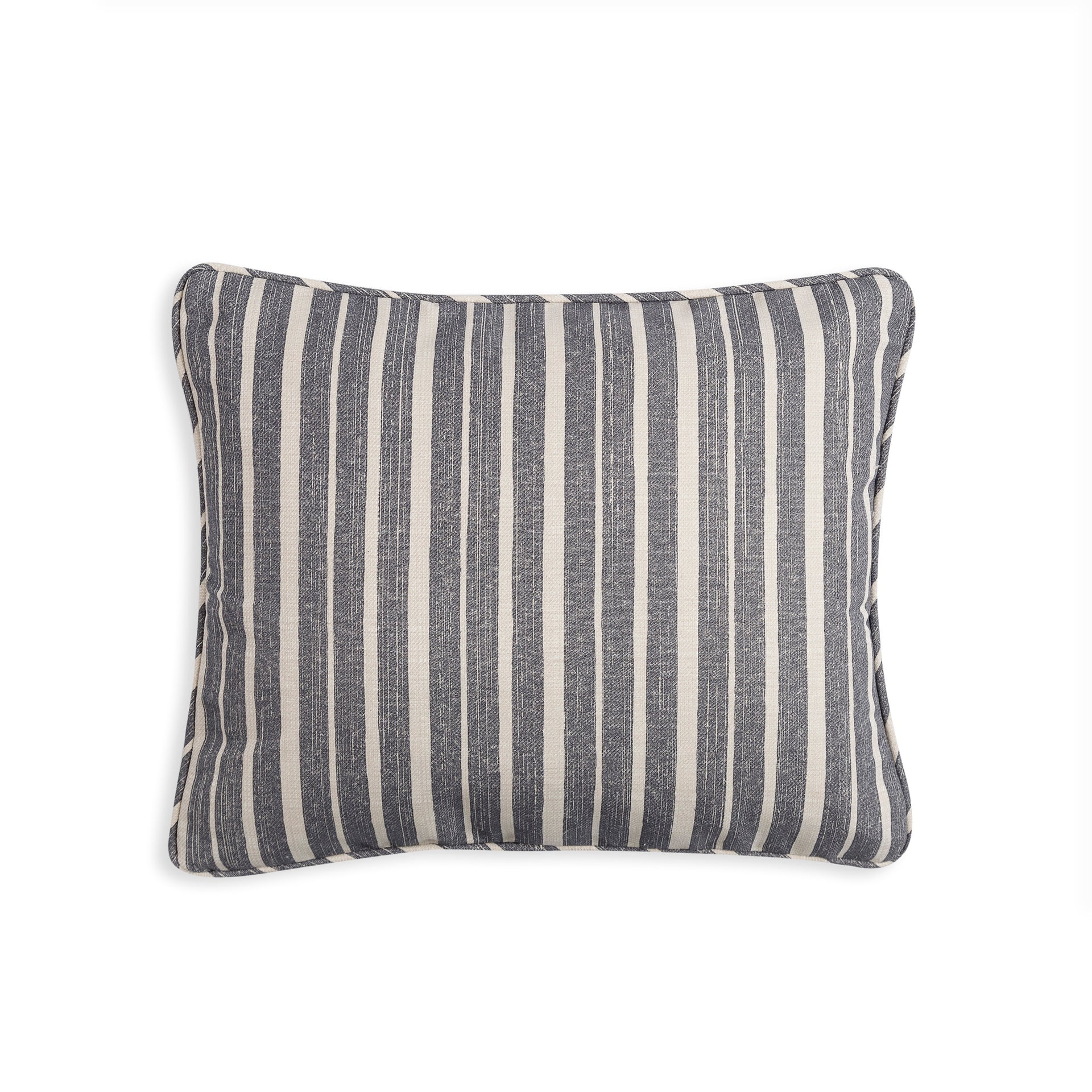 Oblong Outdoor Cushion in Neutral York Stripe