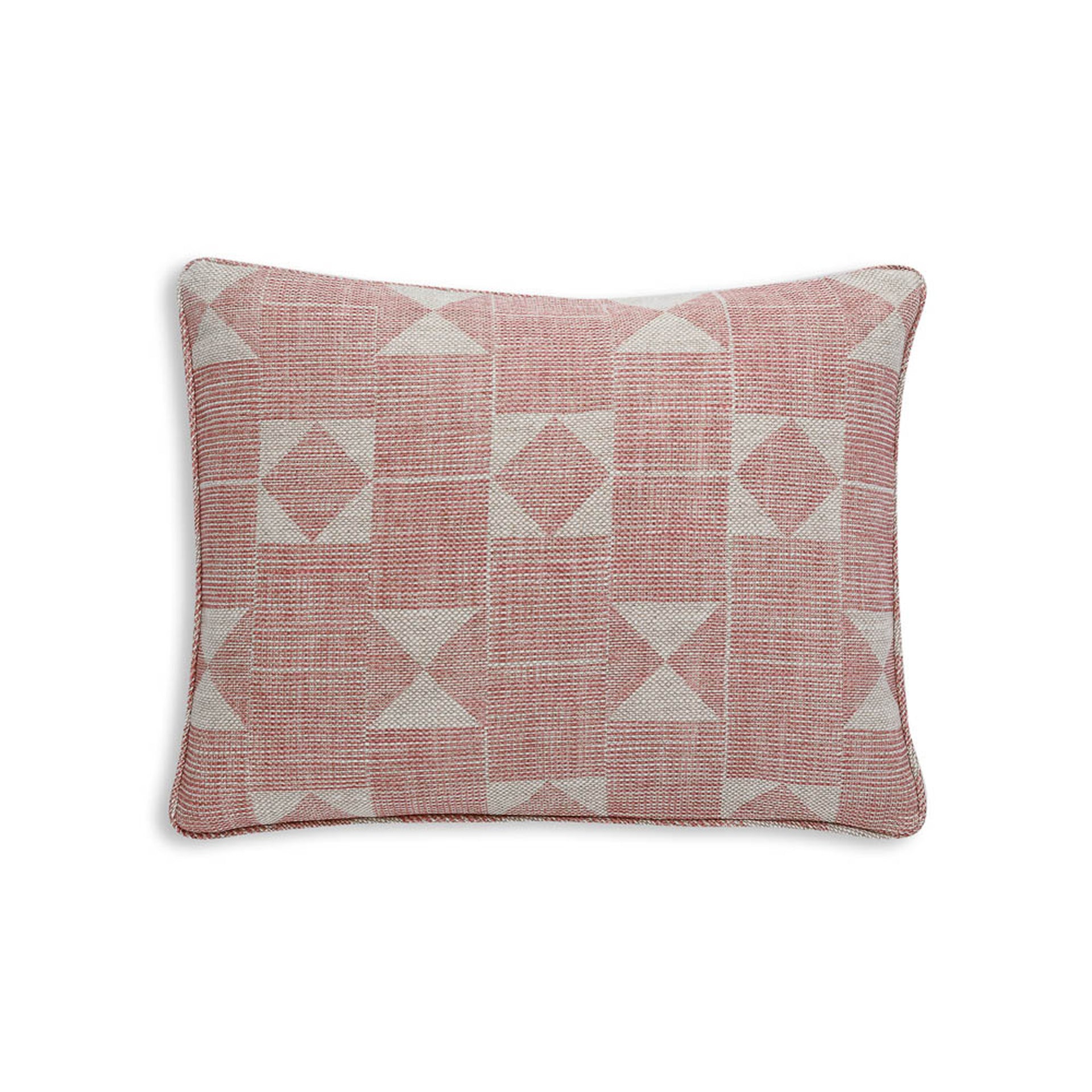 Oblong Cushion in Pink Flag
