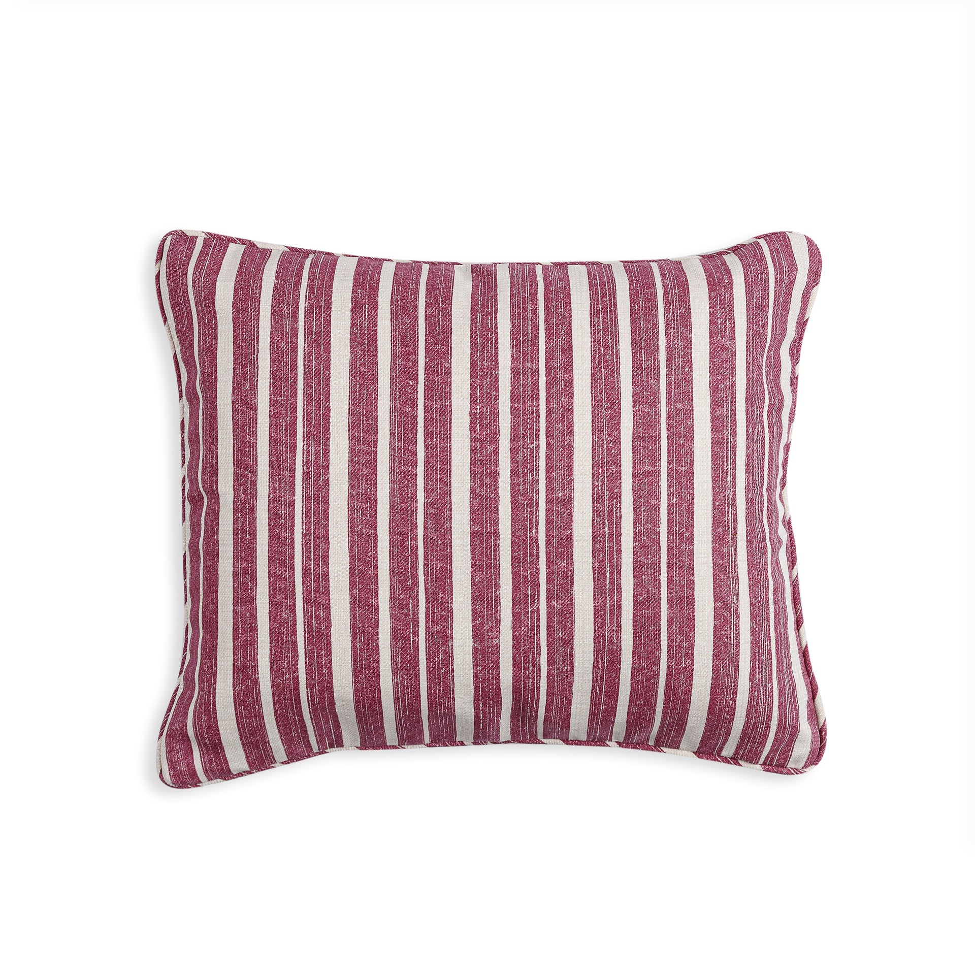 Oblong Outdoor Cushion in Pink York Stripe