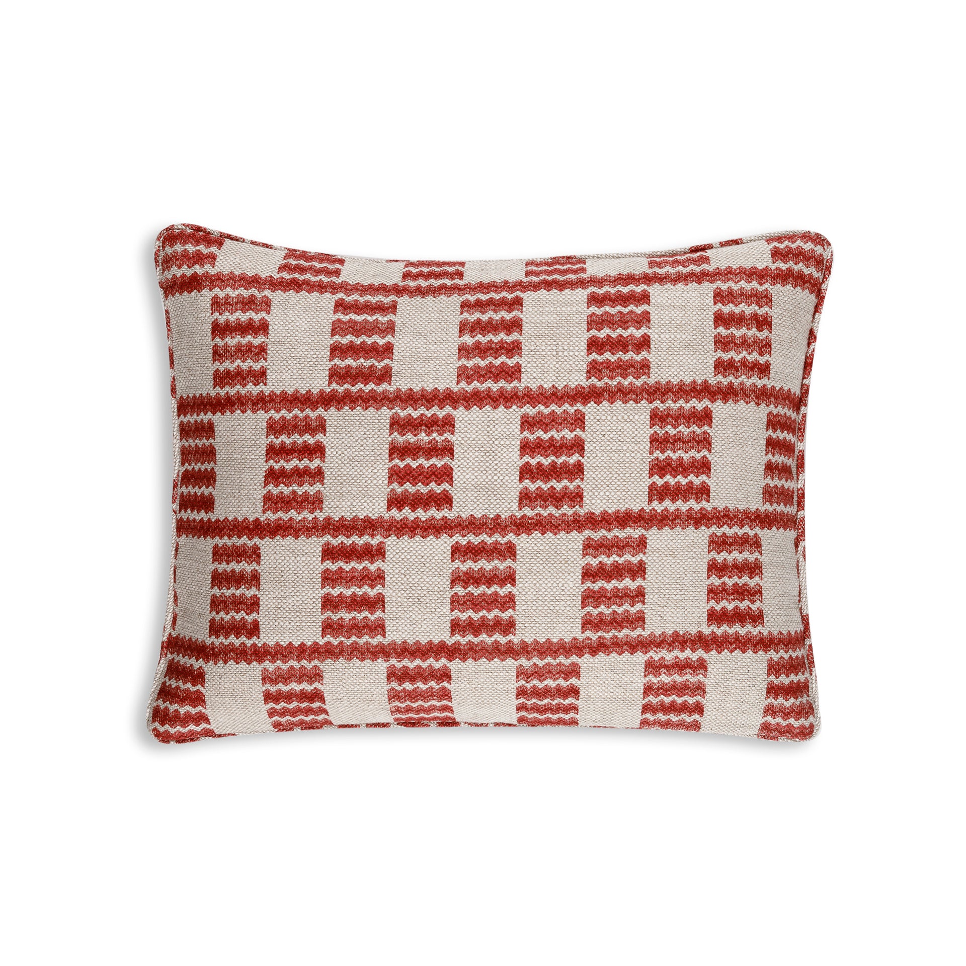 Oblong Cushion in Red Cove