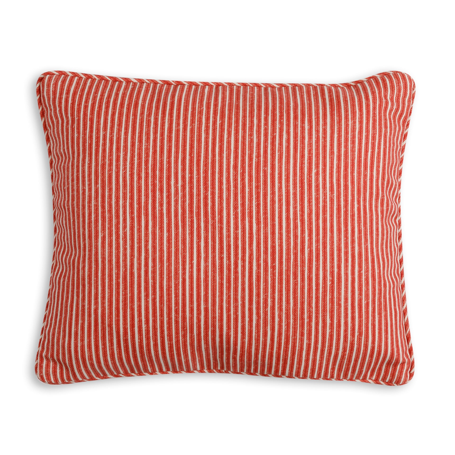 Oblong Outdoor Cushion in Red Poulton Stripe