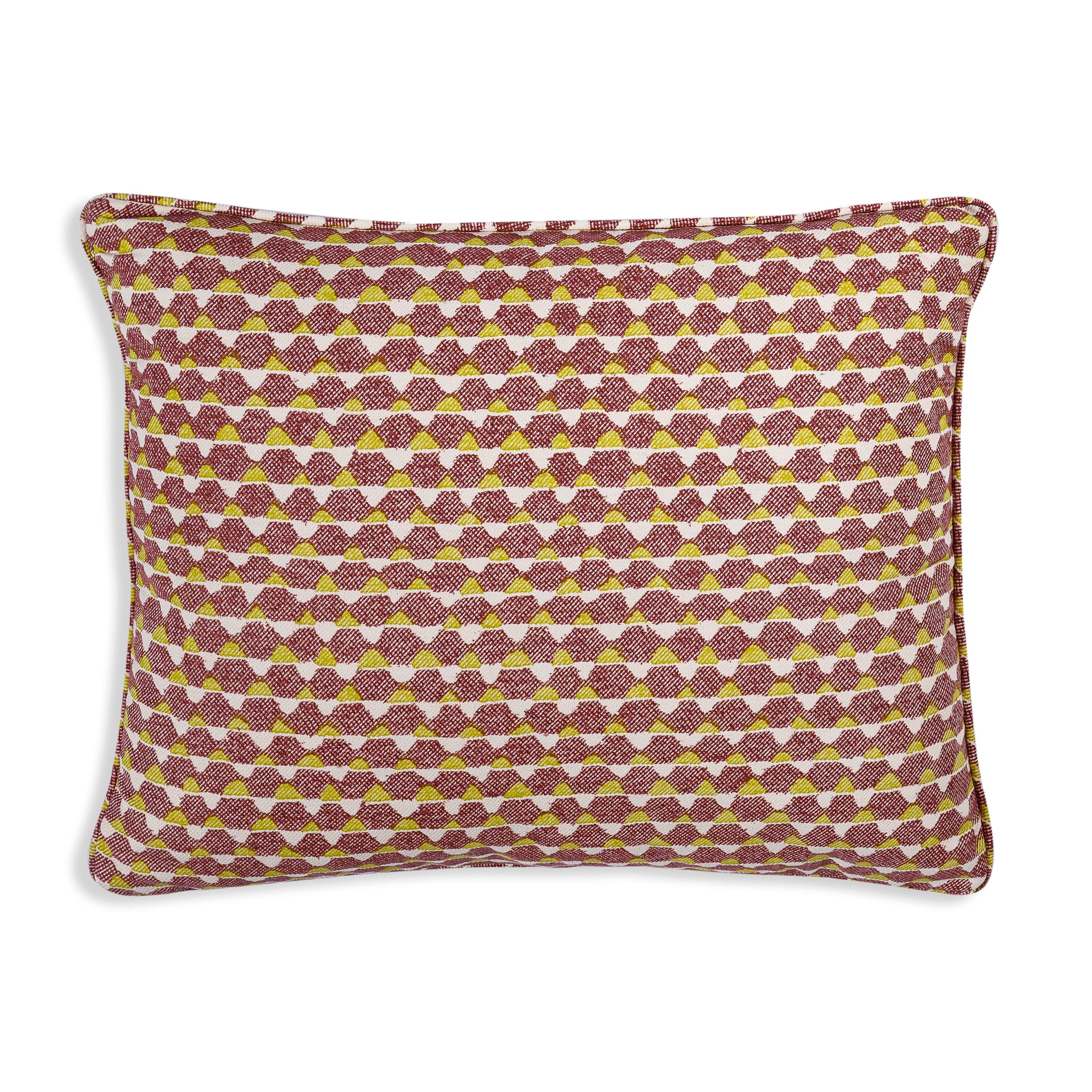 Oblong Cushion in Purple and Yellow Tara
