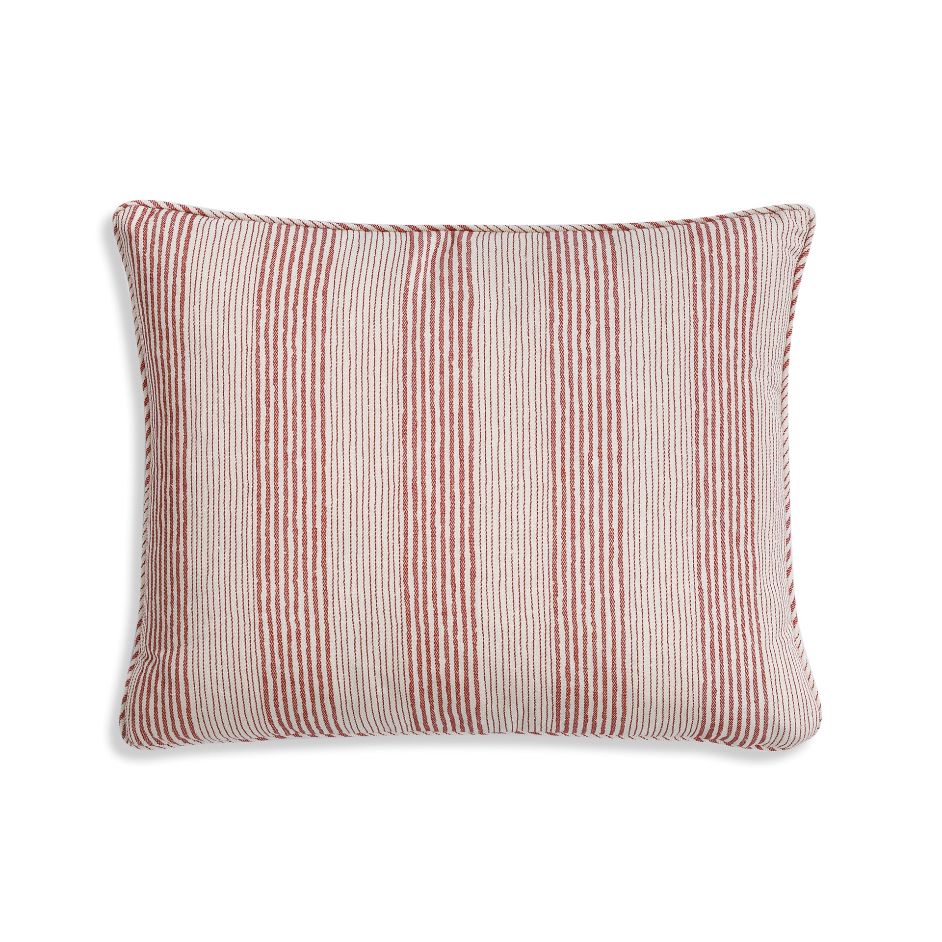 Oblong Cushion in Red Ticking