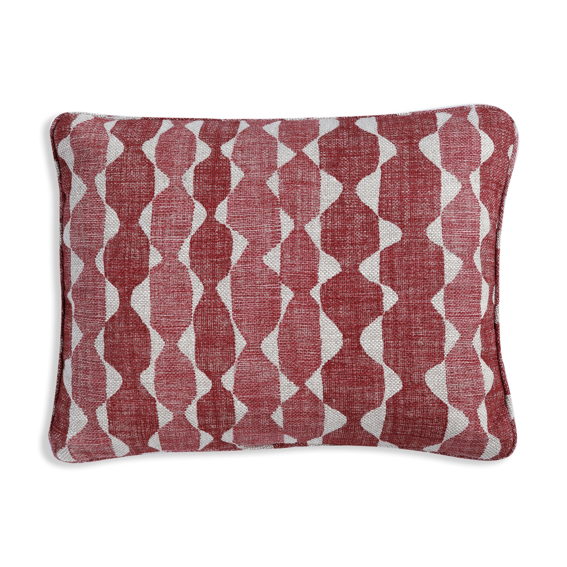 Oblong Cushion in Red Whittle