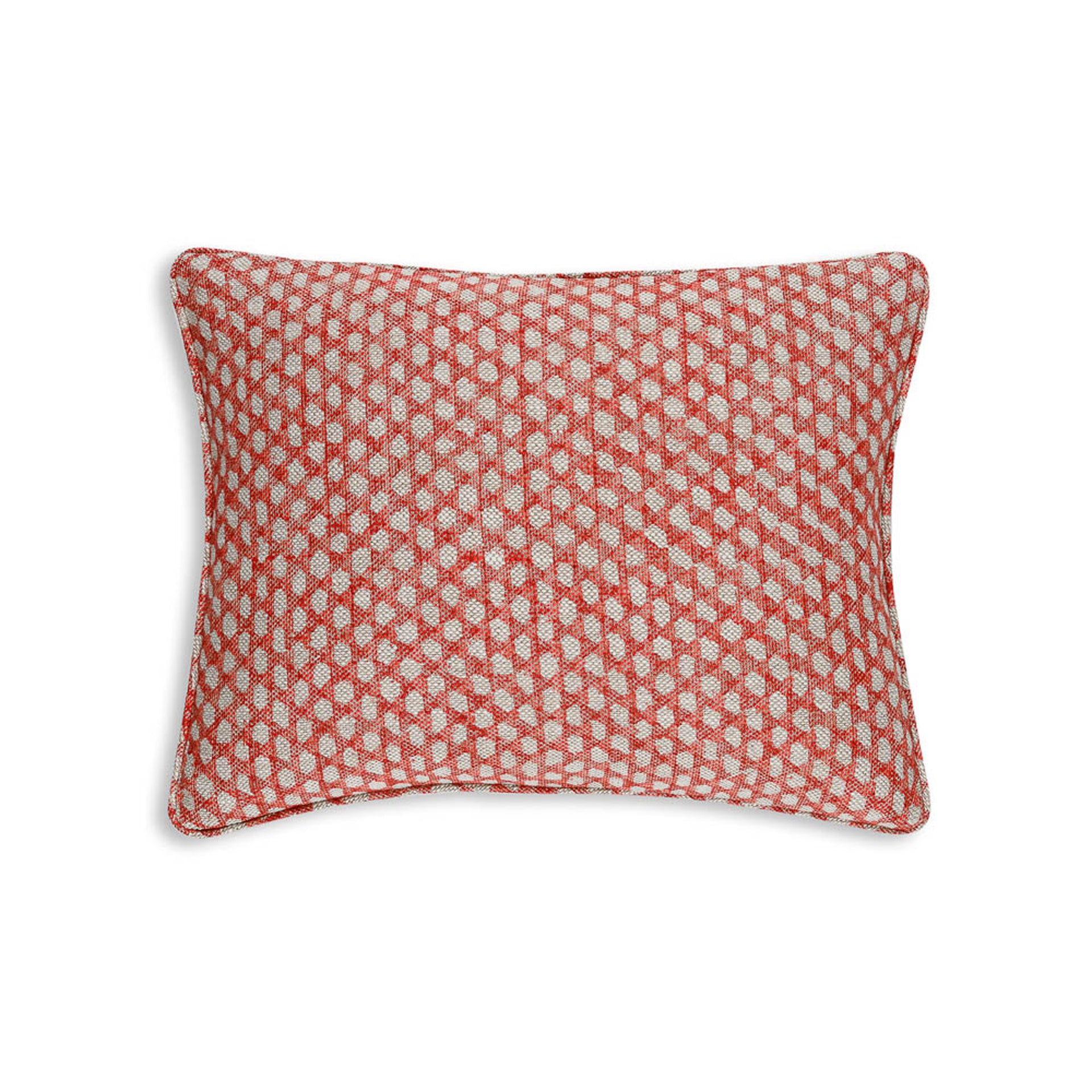 Oblong Cushion in Red Wicker