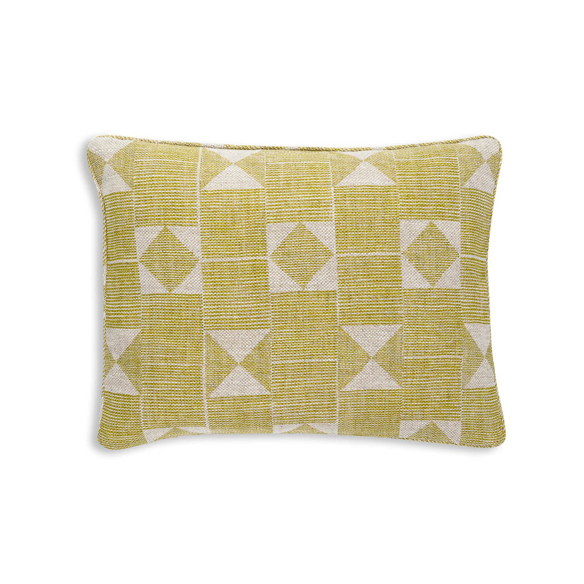 Oblong Cushion in Yellow Flag