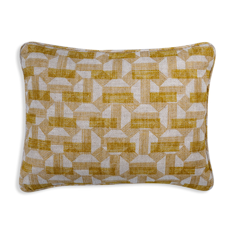 Oblong Cushion in Yellow Salina