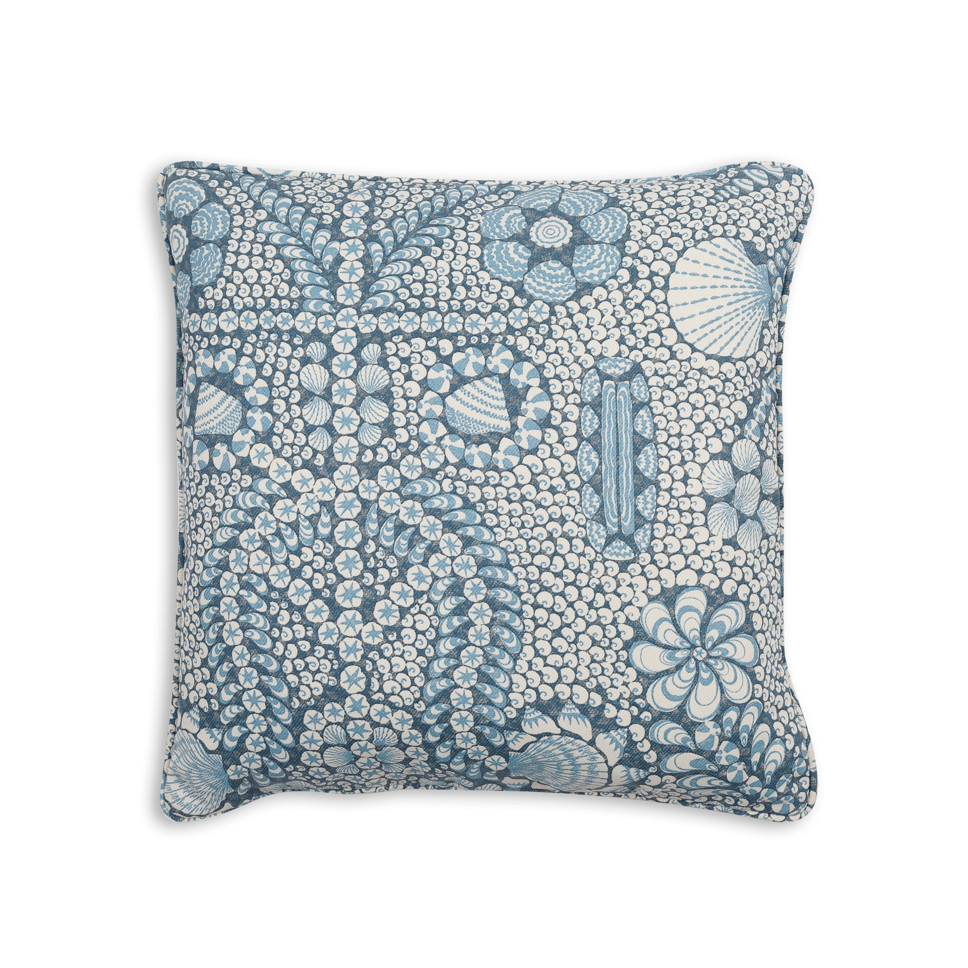 Square Outdoor Cushion in Blue Shell Grotto