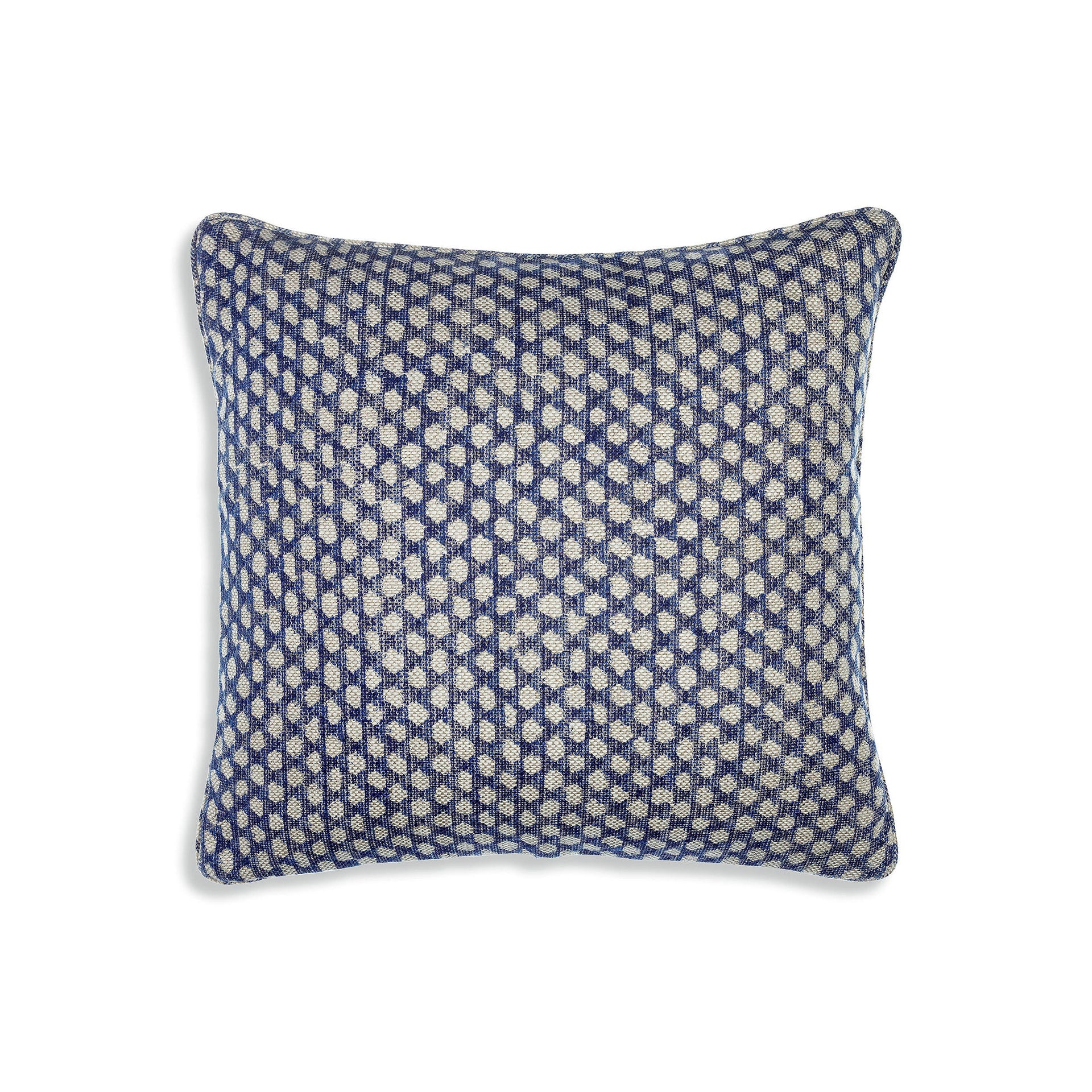 Square Cushion in Blue Wicker