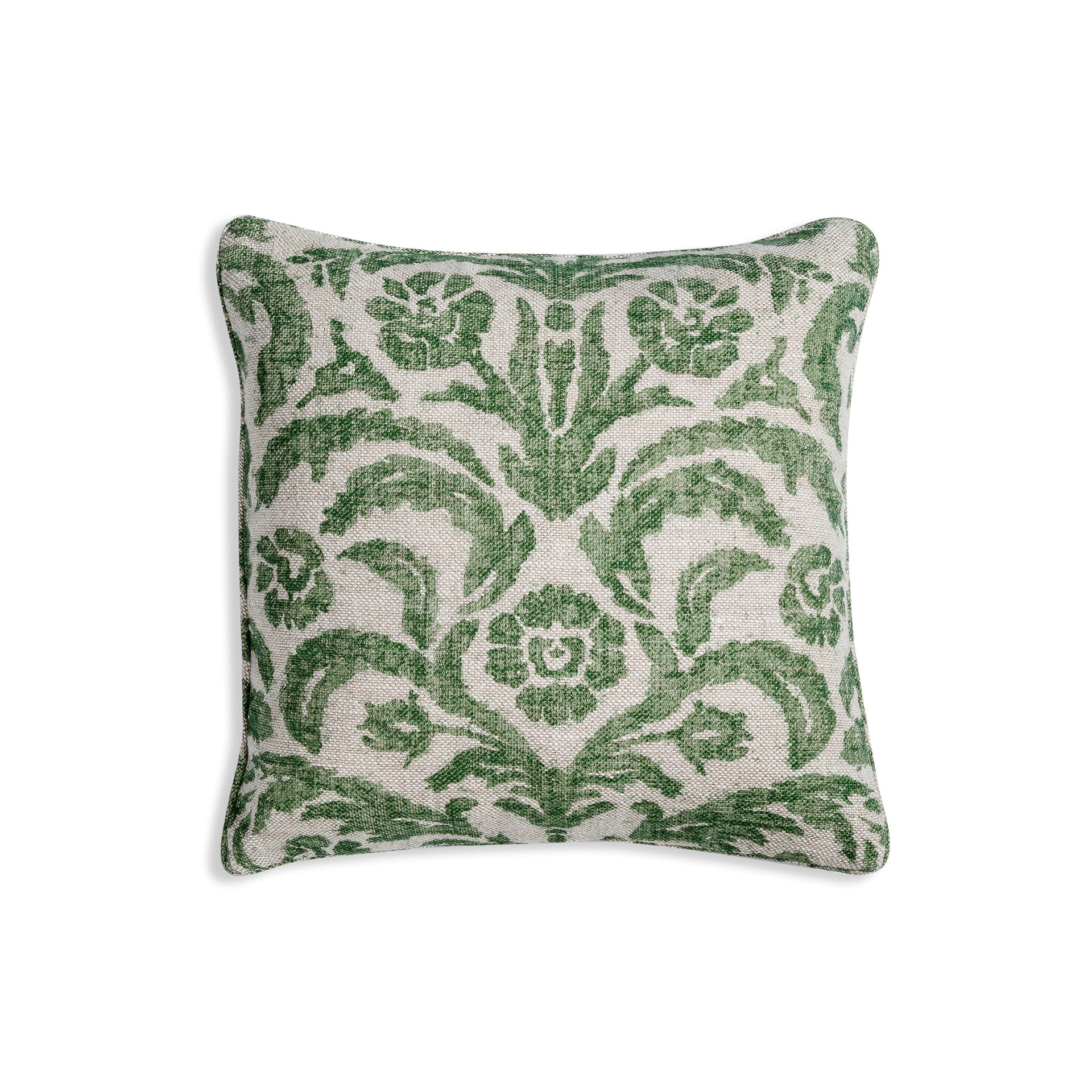 Square Cushion in Green Marlborough