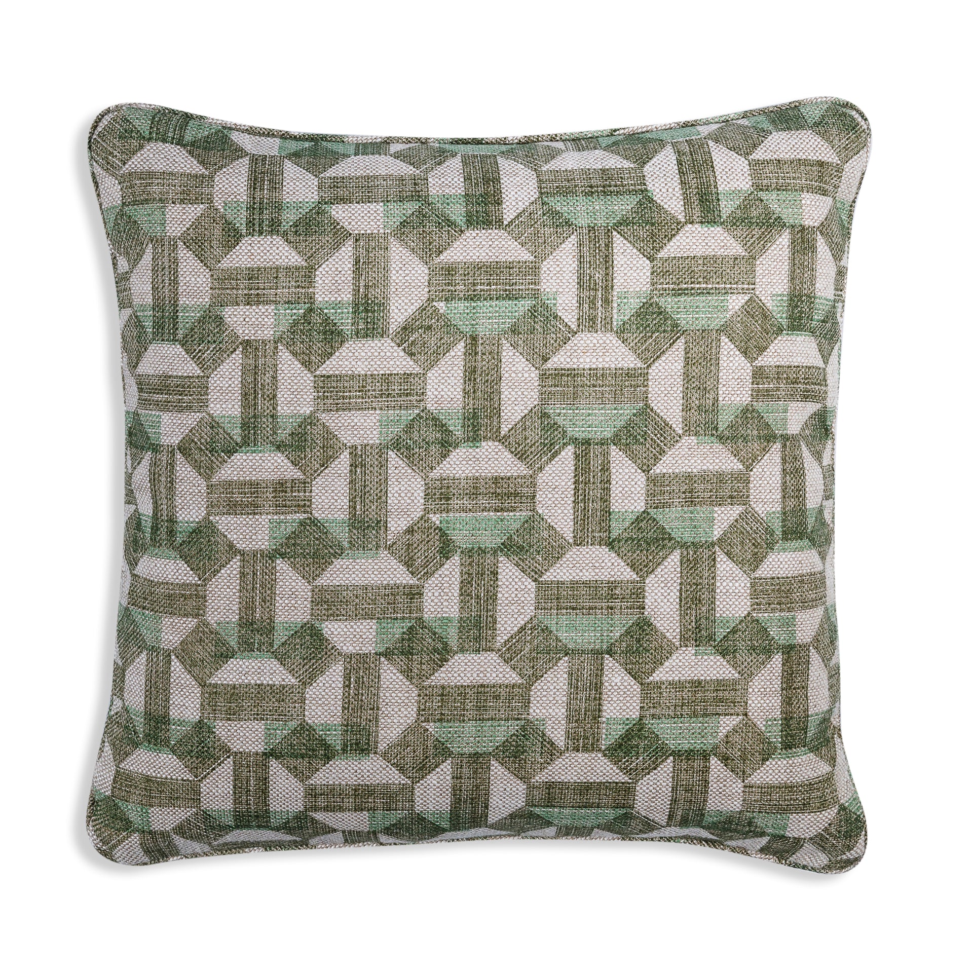 Square Cushion in Green Salina