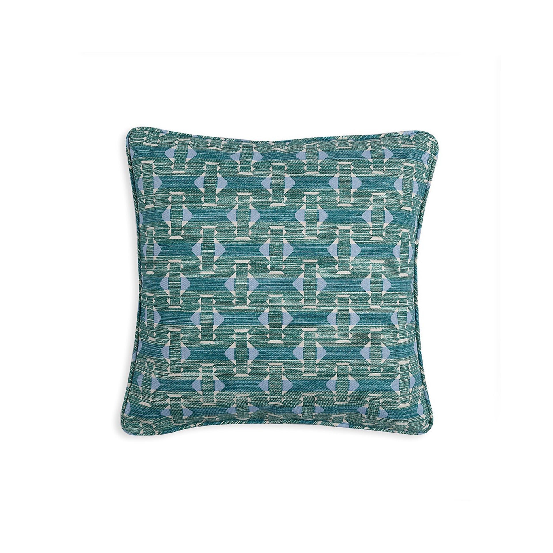 Square Outdoor Cushion in Green Sicily