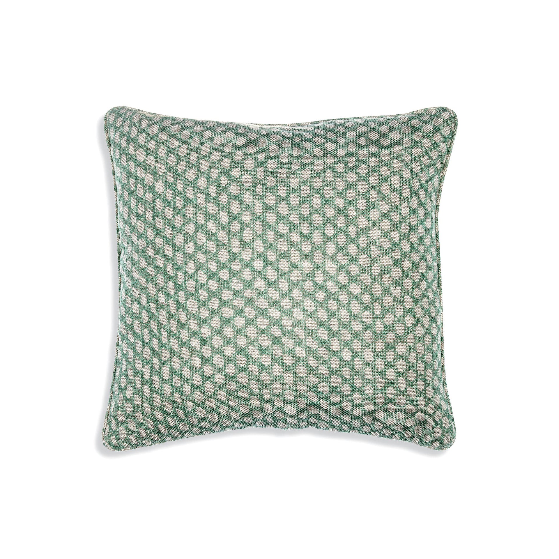 Square Cushion in Green Wicker
