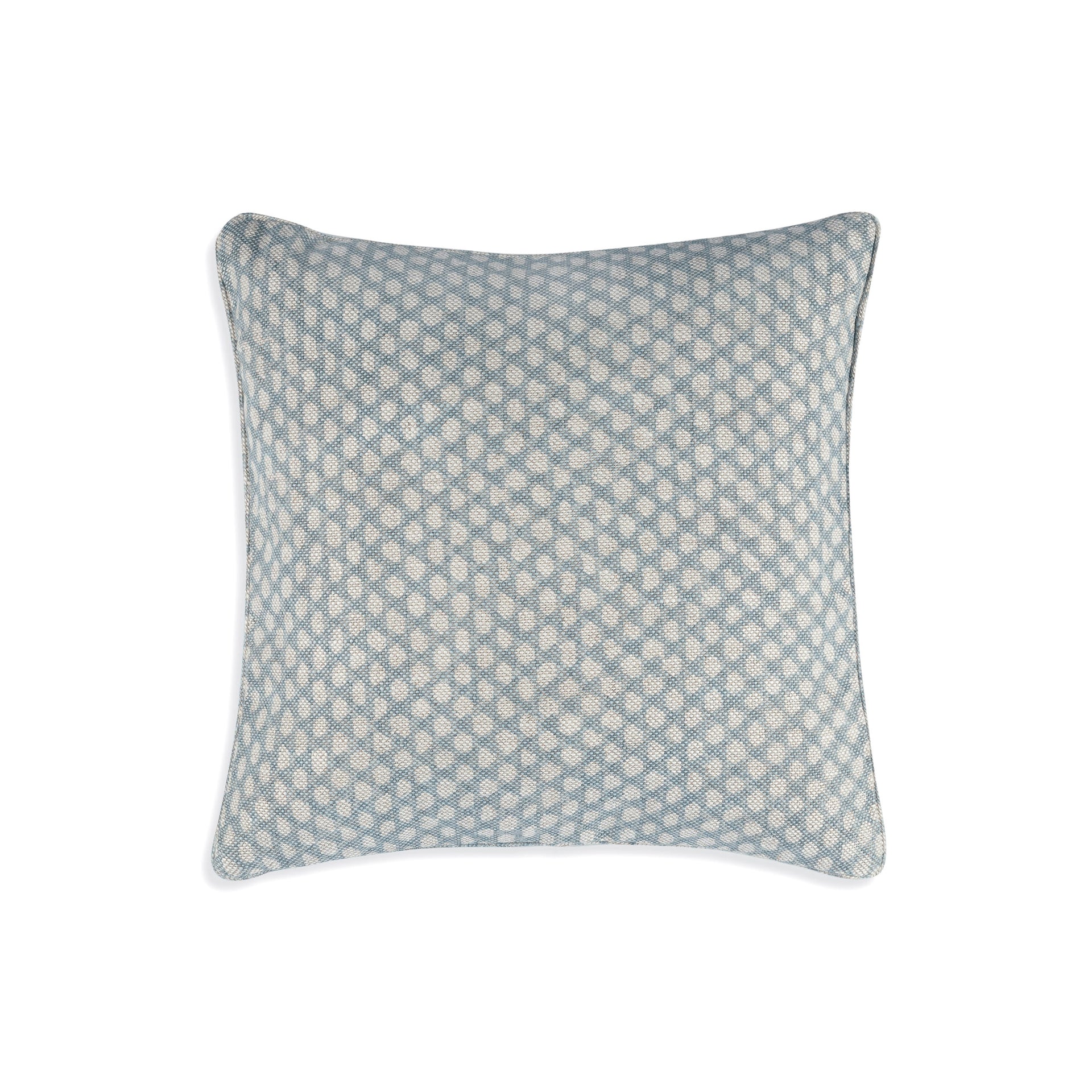 Square Cushion in Light Blue Wicker