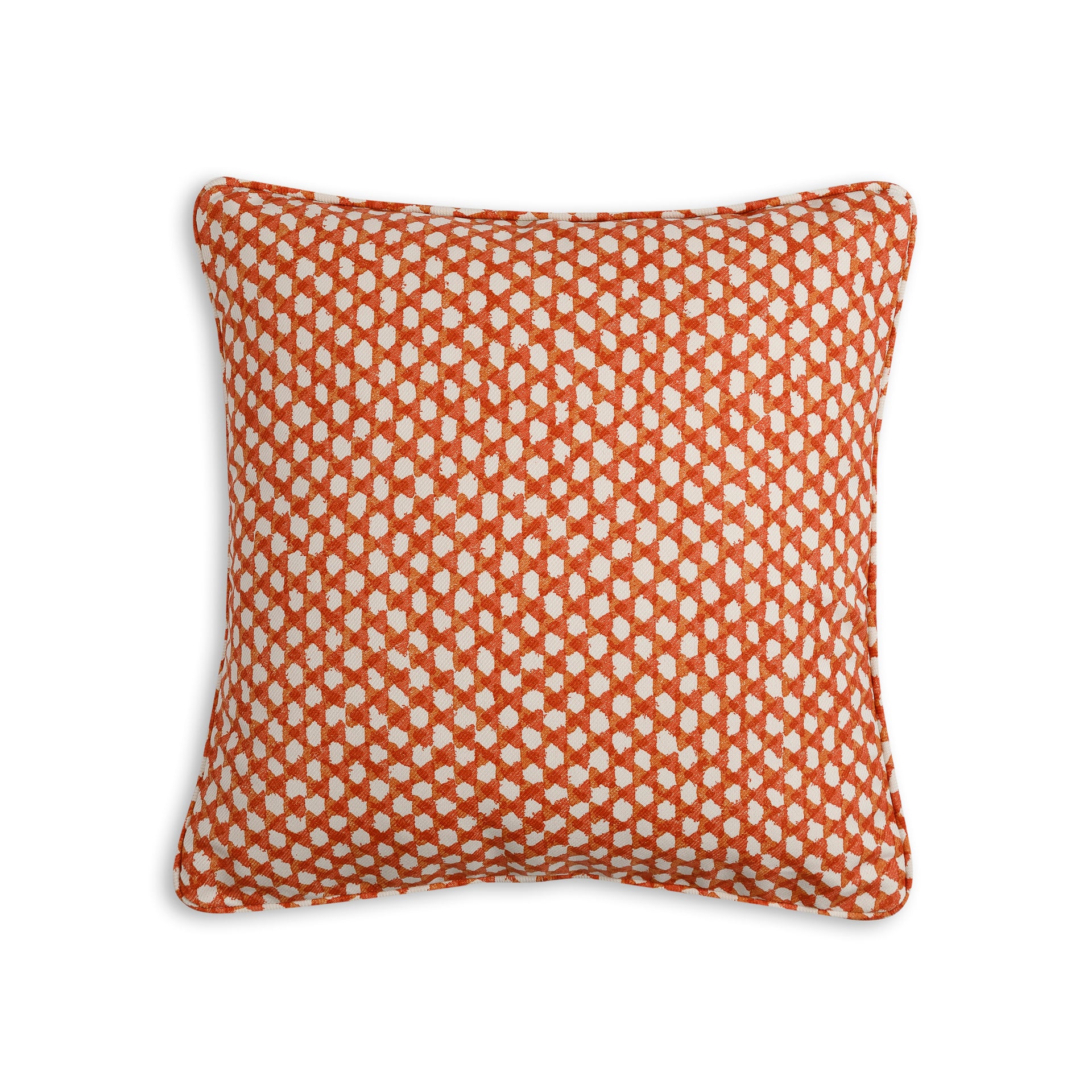 Square Outdoor Cushion in Orange Wicker