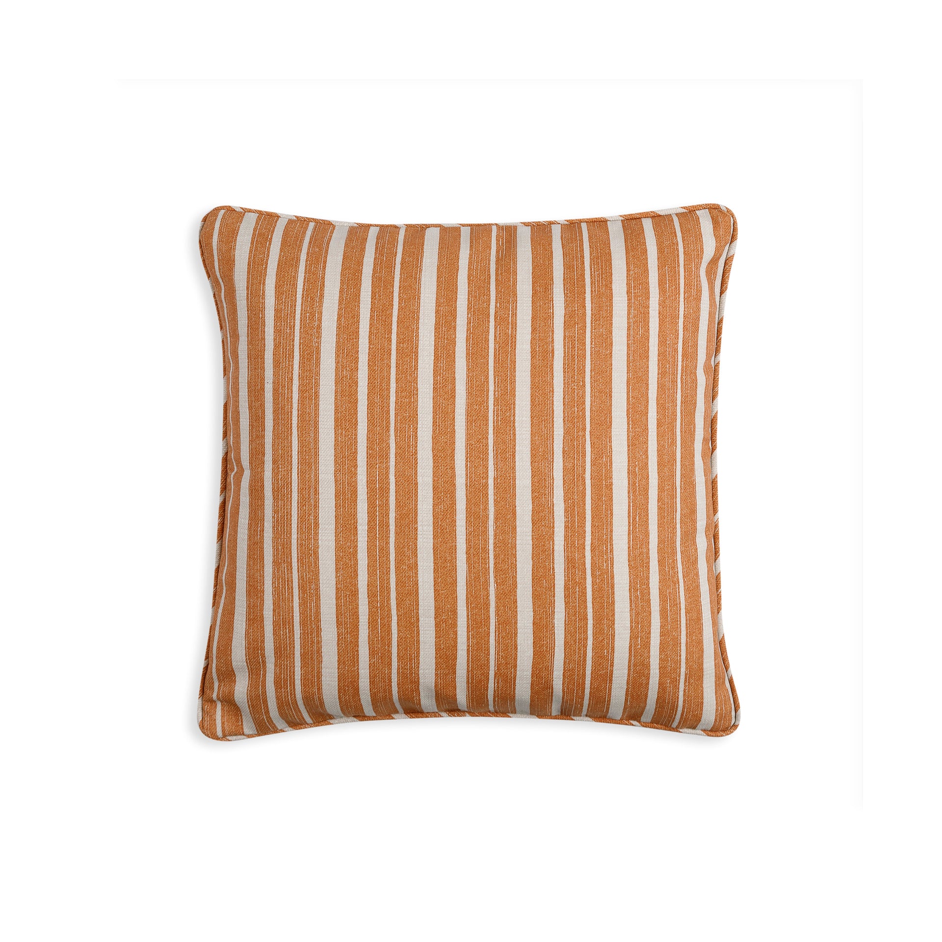 Square Outdoor Cushion in Orange York Stripe