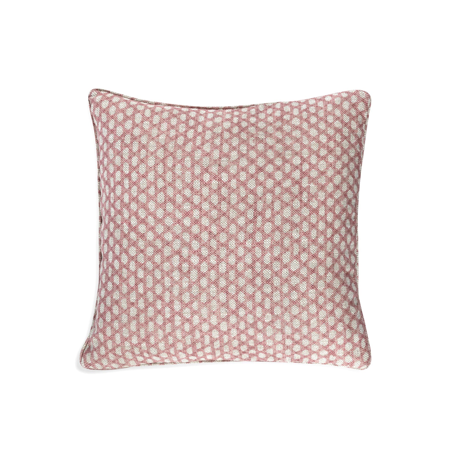 Square Cushion in Pink Wicker