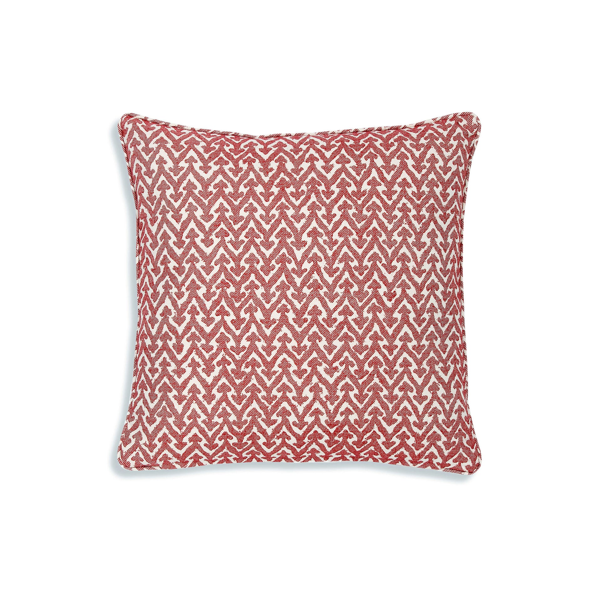 Square Cushion in Red Rabanna