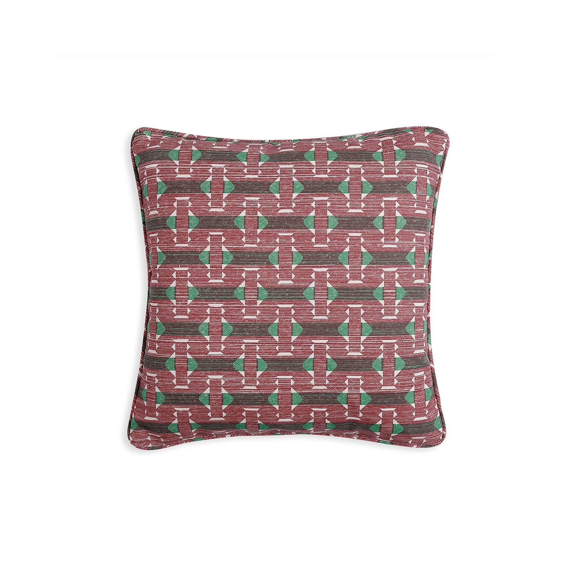Square Outdoor Cushion in Red Sicily