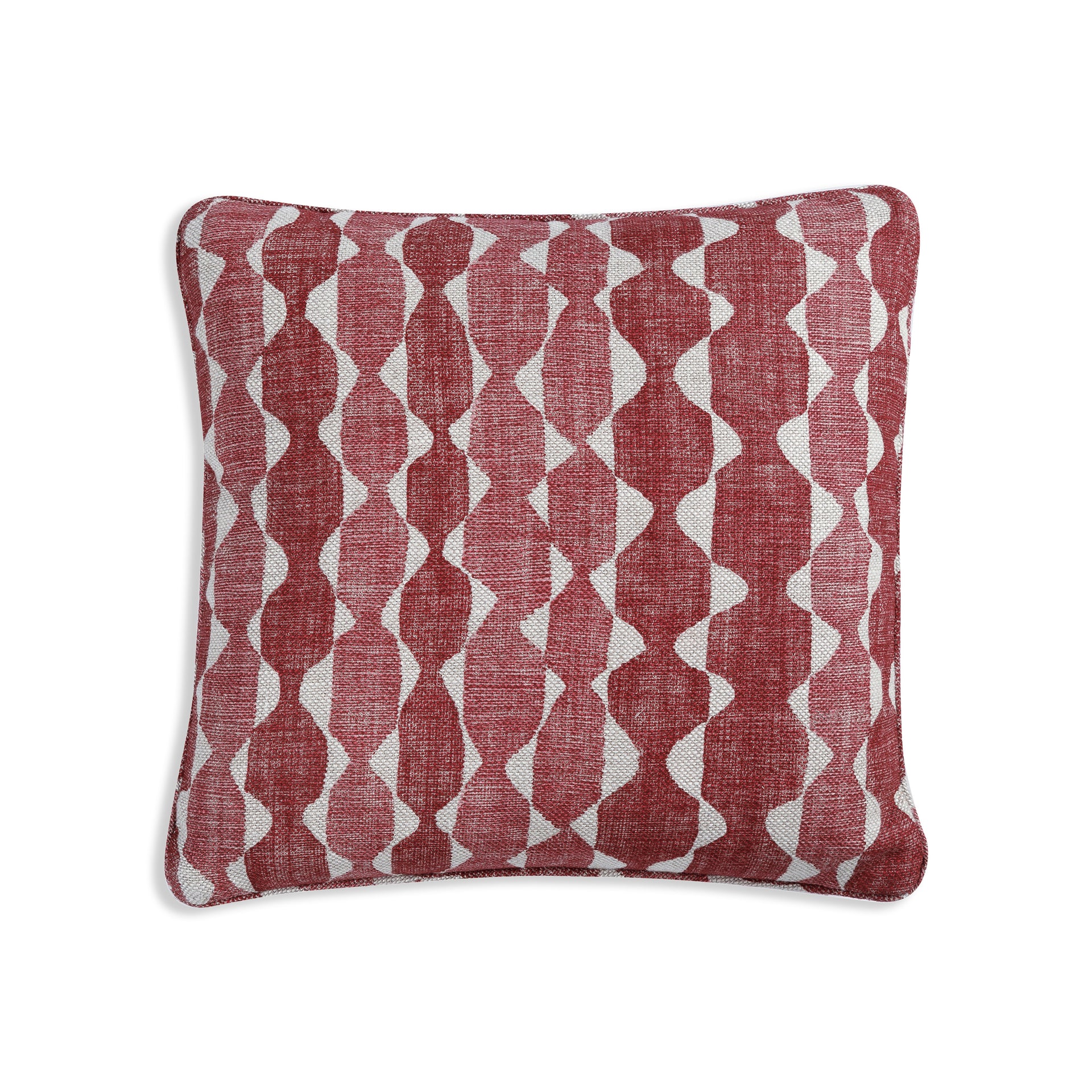 Square Cushion in Red Whittle