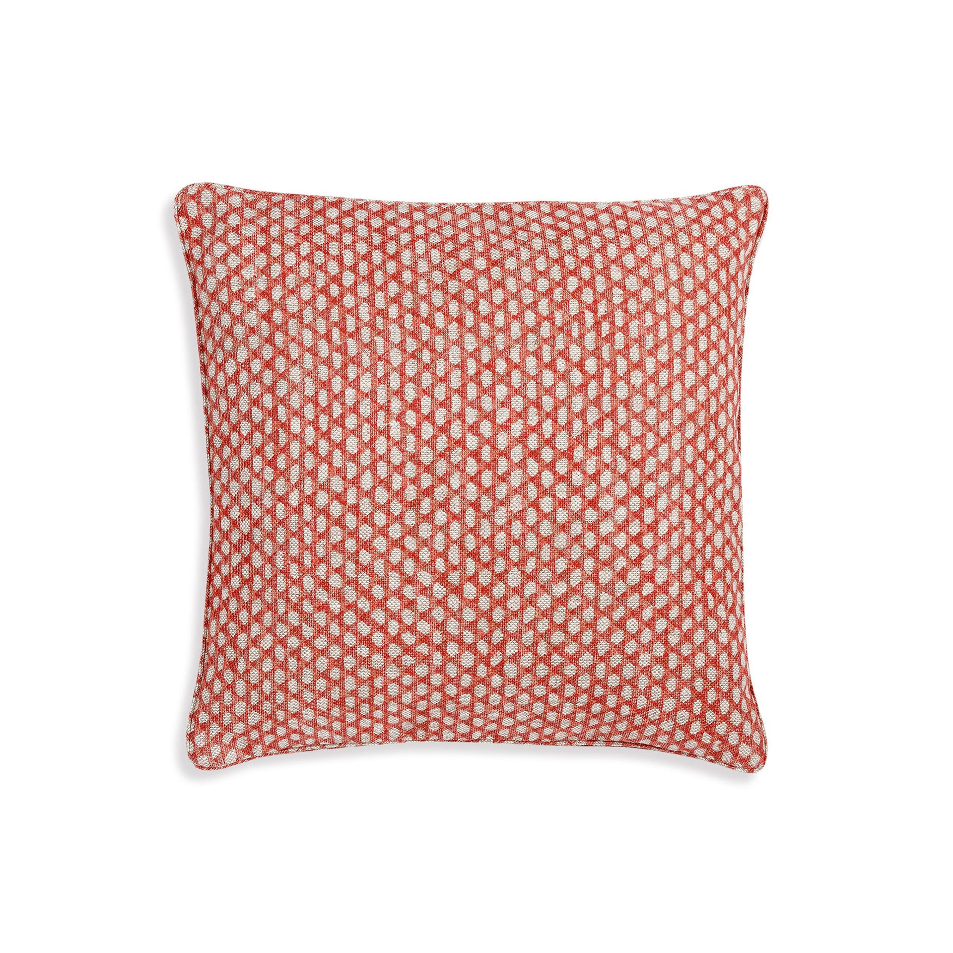 Square Cushion in Red Wicker