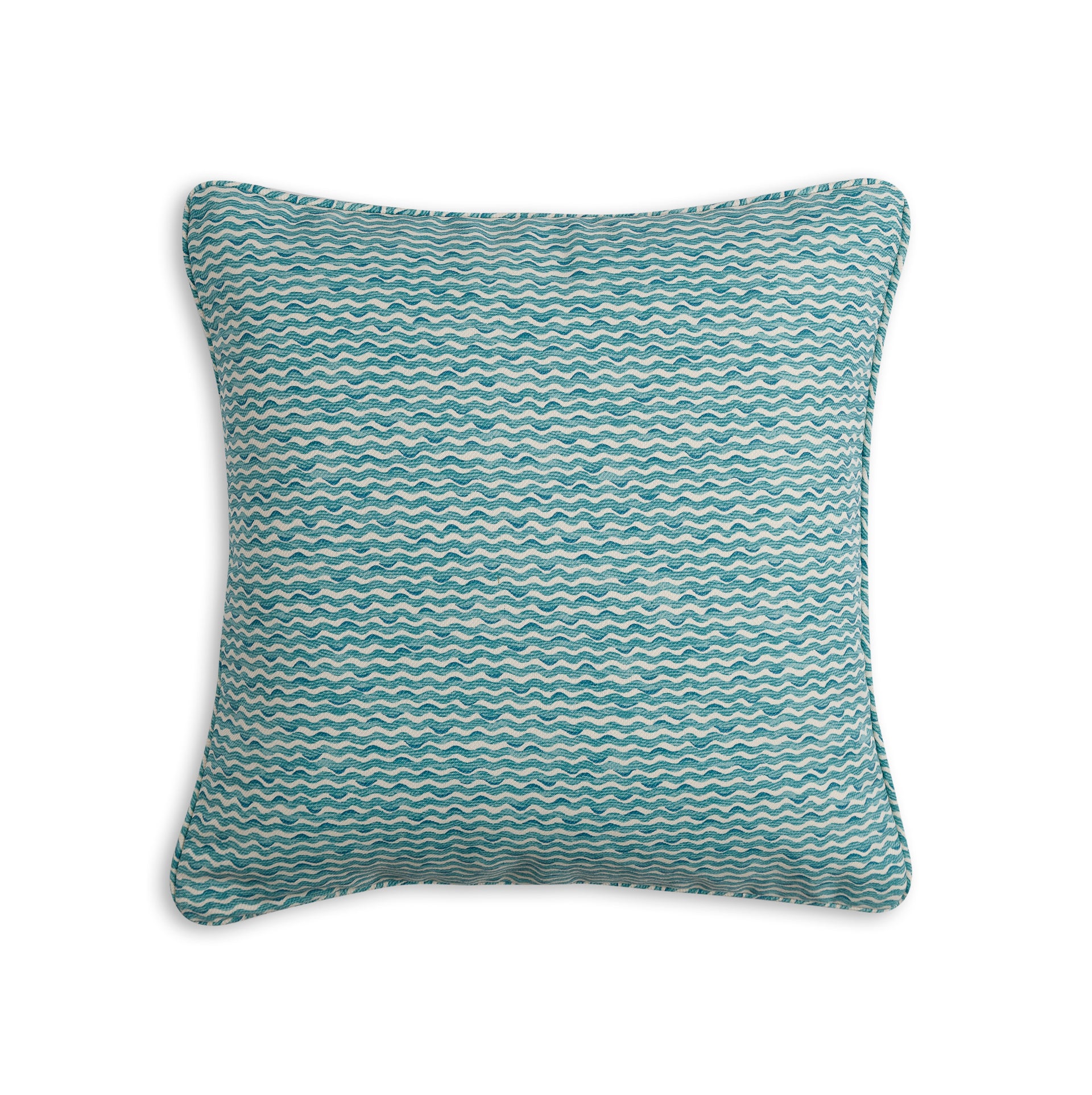 Square Outdoor Cushion in Teal Popple
