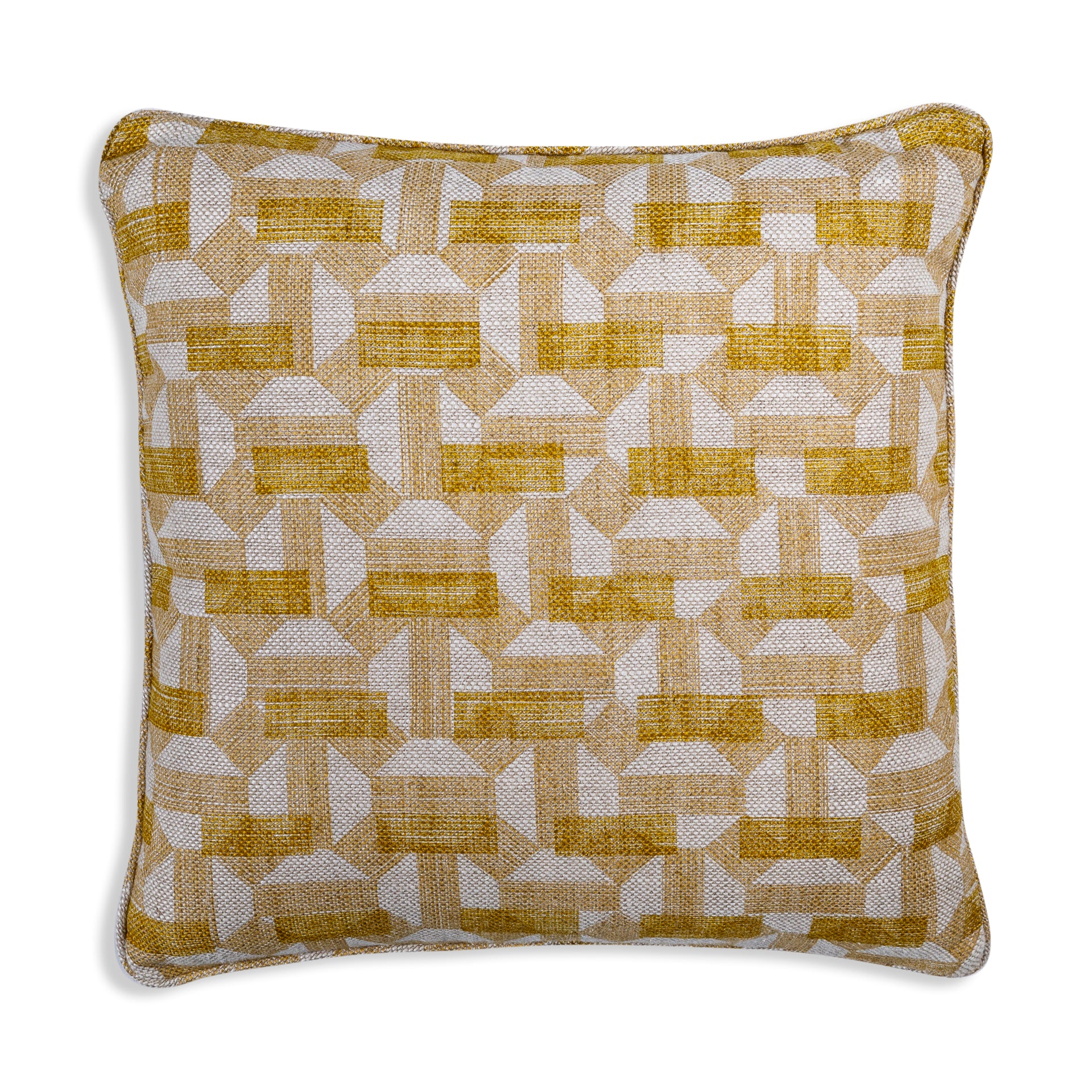 Square Cushion in Yellow Salina