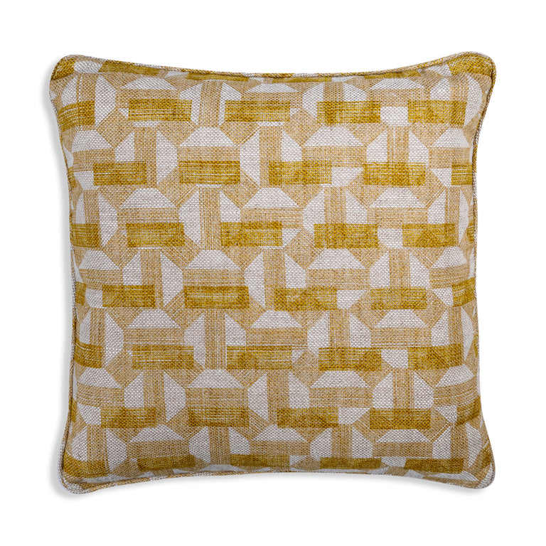 Square Cushion in Yellow Salina