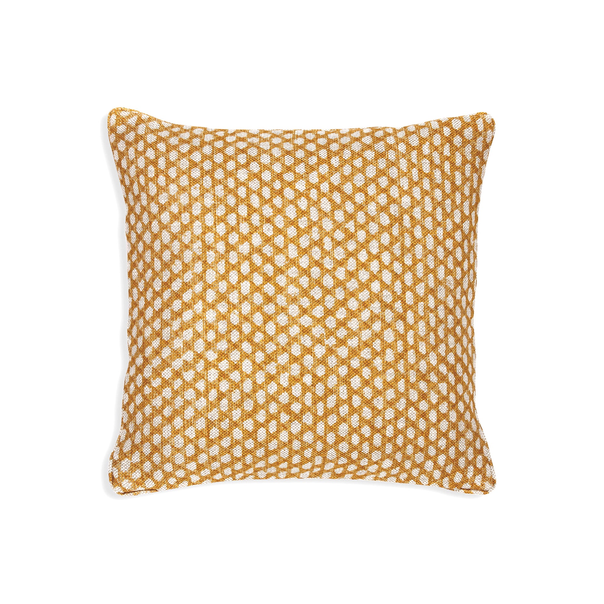 Square Cushion in Yellow Wicker