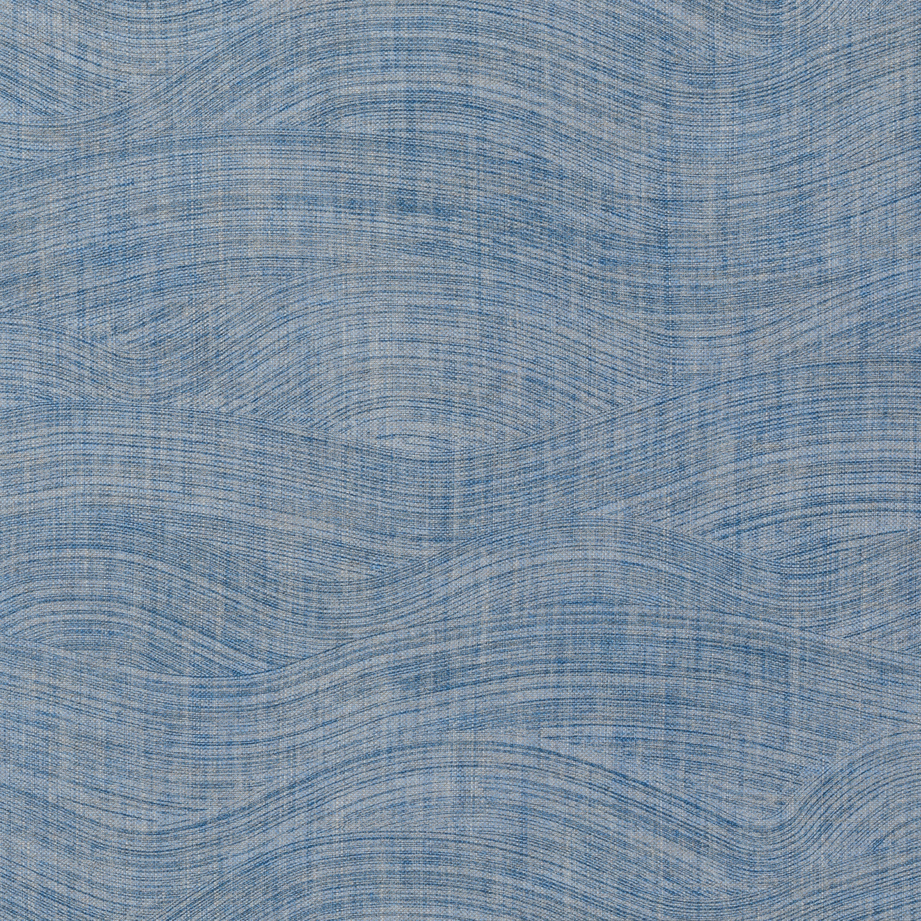 Wave Blue Linen Fabric 007 – Fermoie