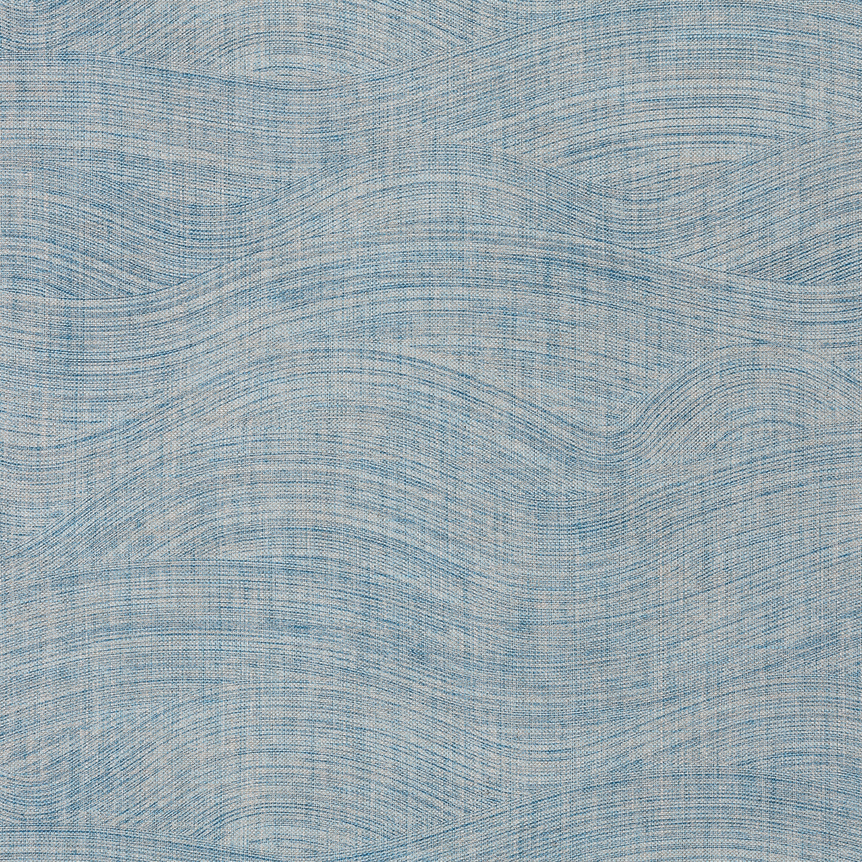 Wave Blue Linen Fabric 014 – Fermoie