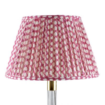 Lampshade In Fuchsia Wicker Fermoie Ltd, Fuchsia Pink Light Shade