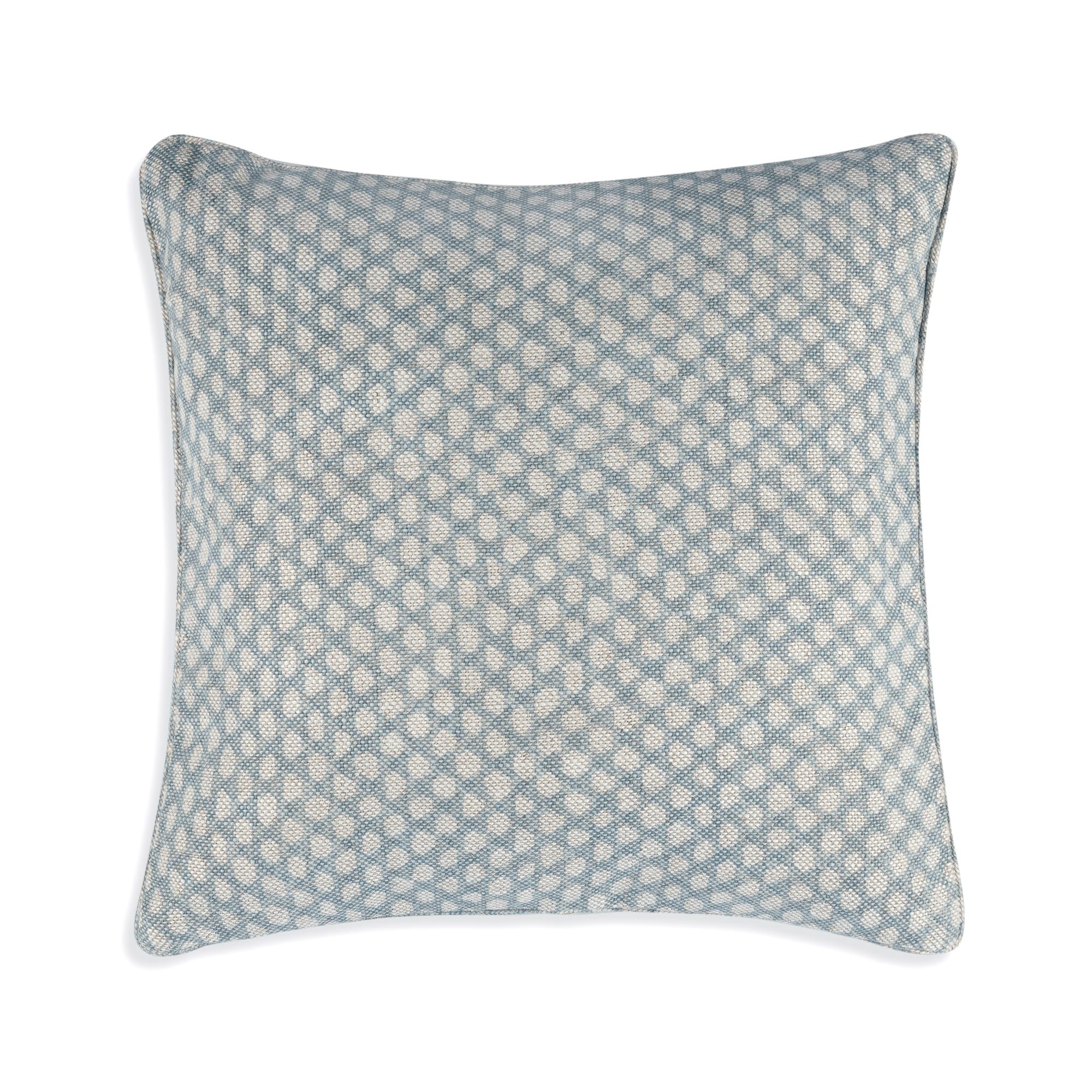 Large Square Cushion in Light Blue Wicker