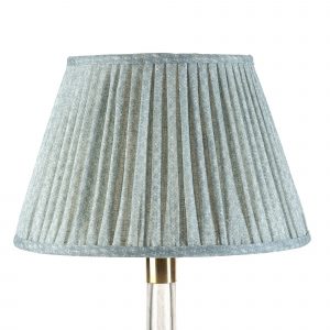 Empire Gathered Lampshade in Blue Figured 030-1