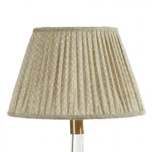 Empire Gathered Lampshade in Green Figured 029-1