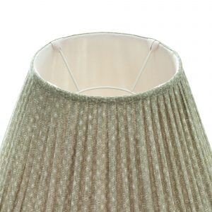 Empire Gathered Lampshade in Green Figured 029-2