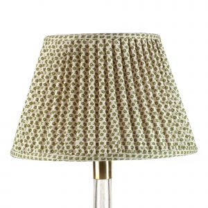 Empire Gathered Lampshade in Green Marden 018-1