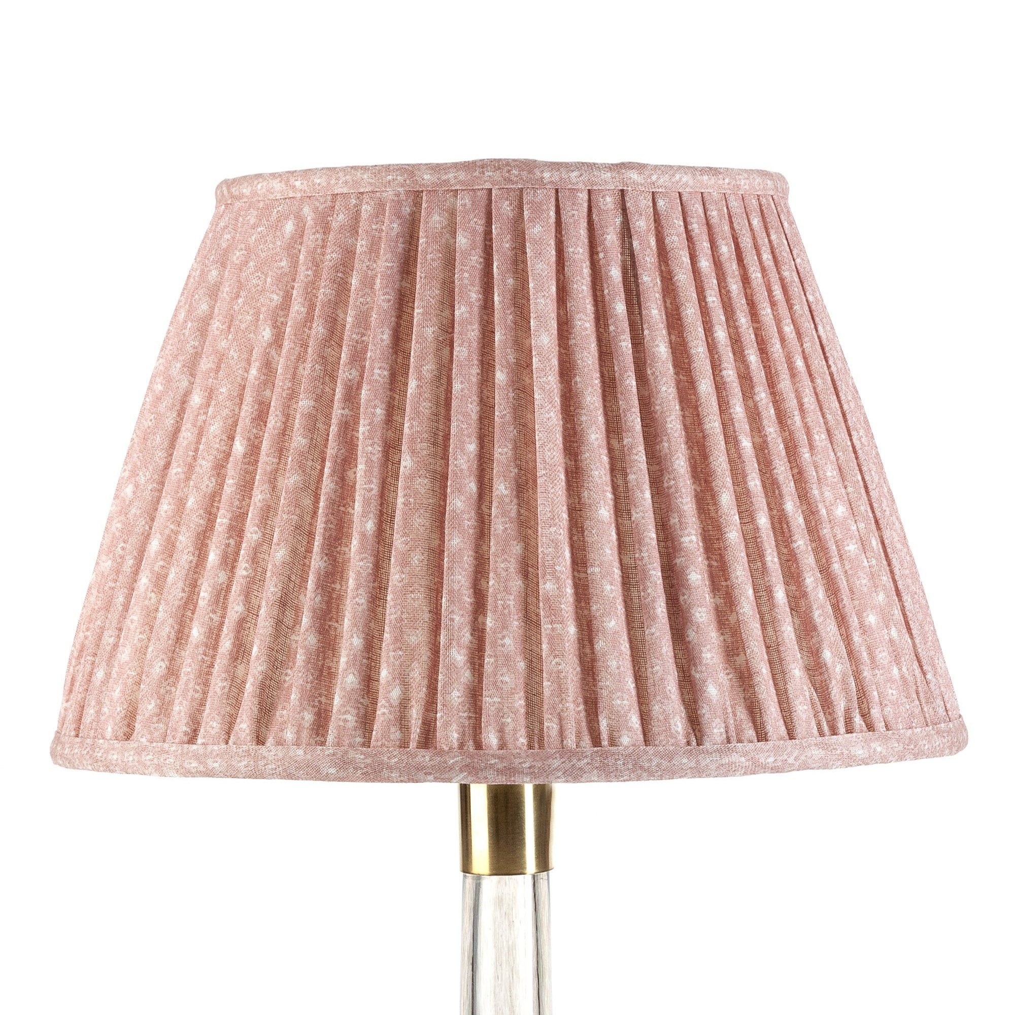 Empire Gathered Lampshade in Pink Figured 027-1