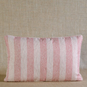 CUSHION-RED-TICKING-CULO-TI001-UNION-LARGE OBLONG