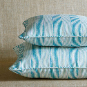 CUSHIONs stack-TEAL-TICKING-TI009-UNION-SQUARE